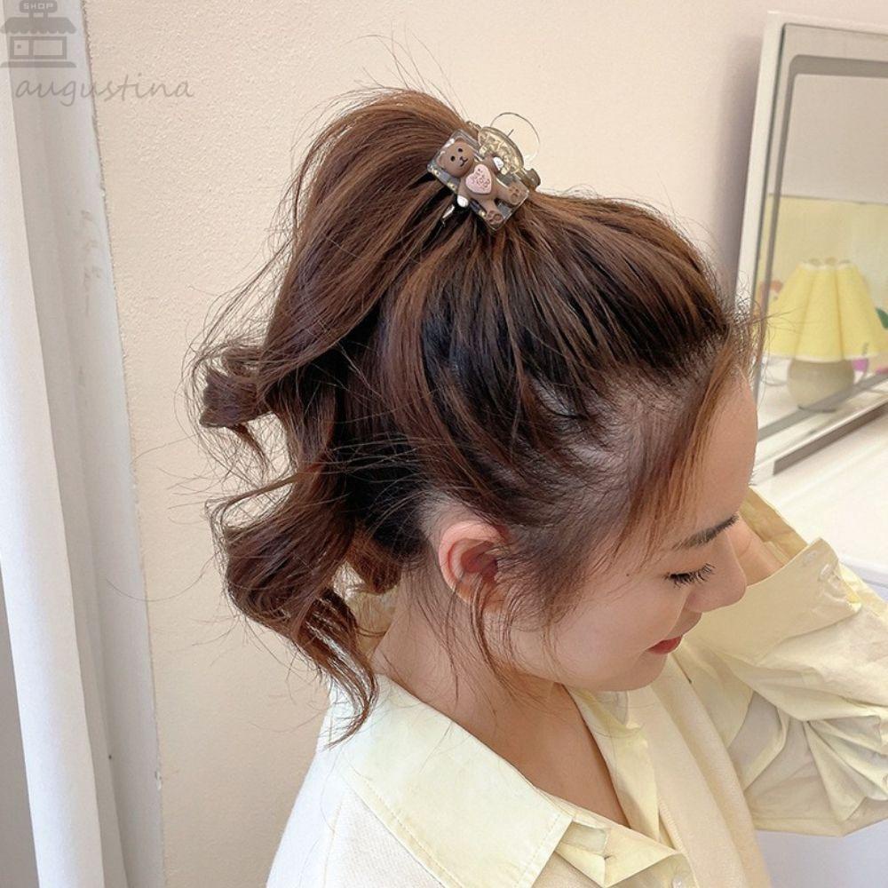 Agustina Wanita Jepit Rambut Cakar Rambut Tetap Aksesoris Rambut Hiasan Kepala Klip Alat Styling Rambut Beruang Hiu Klip