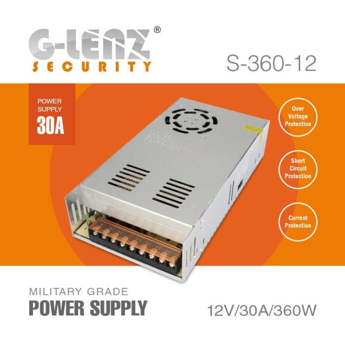 GLENZ POWER SUPPLY 30A 12V / POWER SUPPLY CCTV 30A 12V - GP-30A