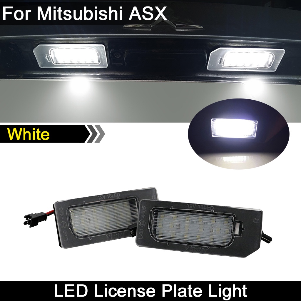 2pcs Lampu Plat Nomor Plat LED Putih Lampu Untuk Mitsubishi ASX 2011-2020