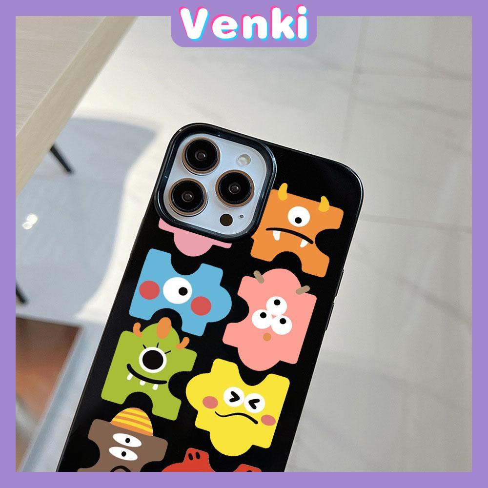 Case for iPhone 11 Soft TPU Glossy Black Candy Case Cute Creative Puzzles Camera Protection Shockproof For iPhone 14 13 12 11 Pro Max 7 8 Plus X XR