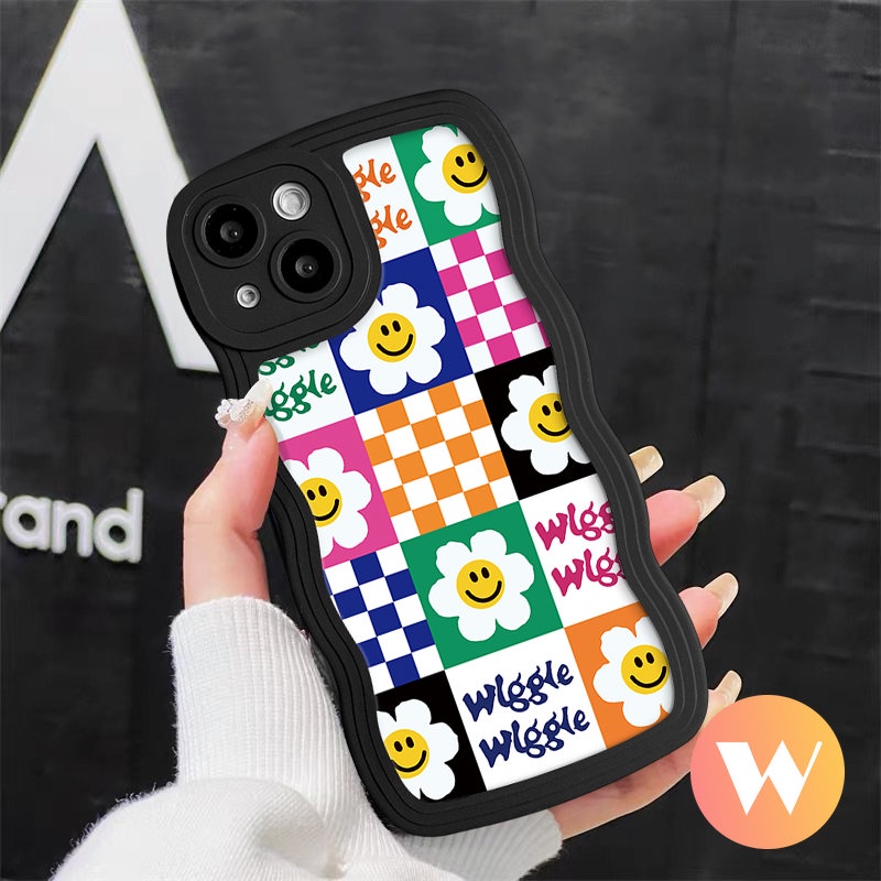 Fashion Art Flower Case Redmi 12C A1 10 9C NFC 9a1+10C 10A 9T 9A Redmi Note 10s 9 8 10 Pro Max 11s 11 9s POCO X3 NFC Pro M3 Mi 11T Pro Checkerboard Smile Sunflower Soft Cover