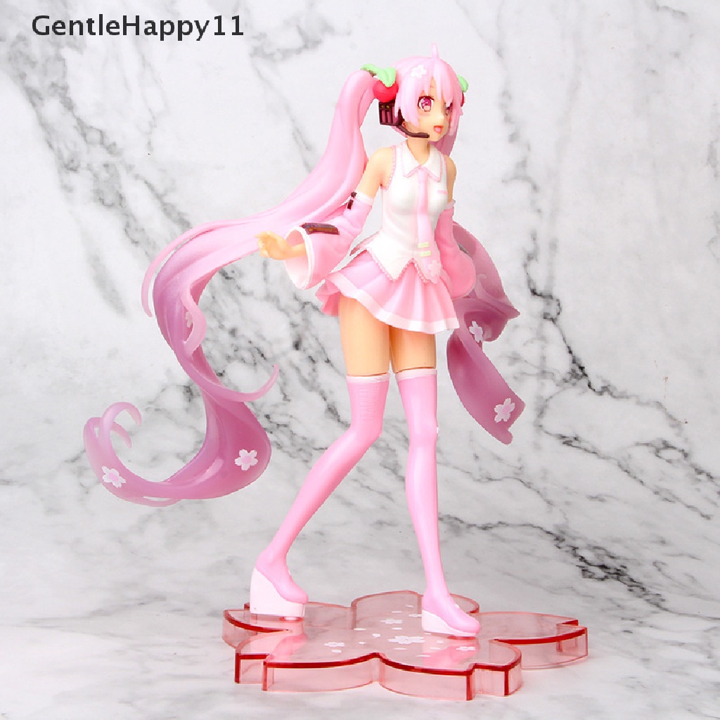 Gentlehappy High Quality Anime Miku Pink Sakura Miku PVC Patung Figure Model Mainan id