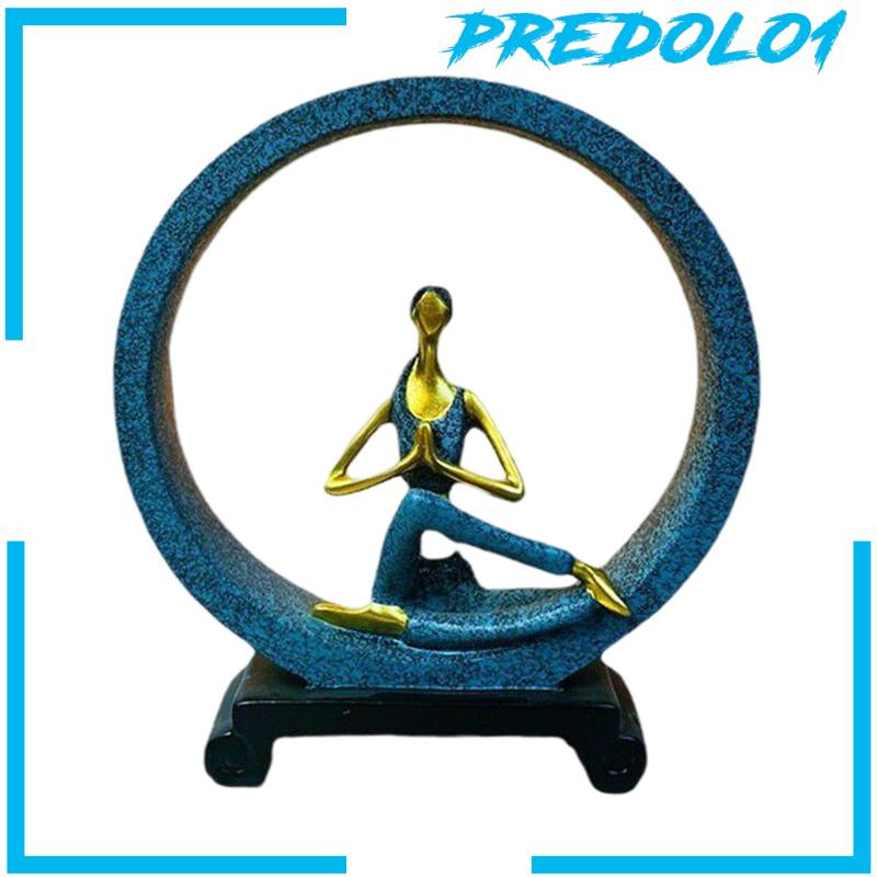 [Predolo1] Patung Anak Perempuan Lady Statue Resin Hiasan Meja Desain Lingkaran Ringan