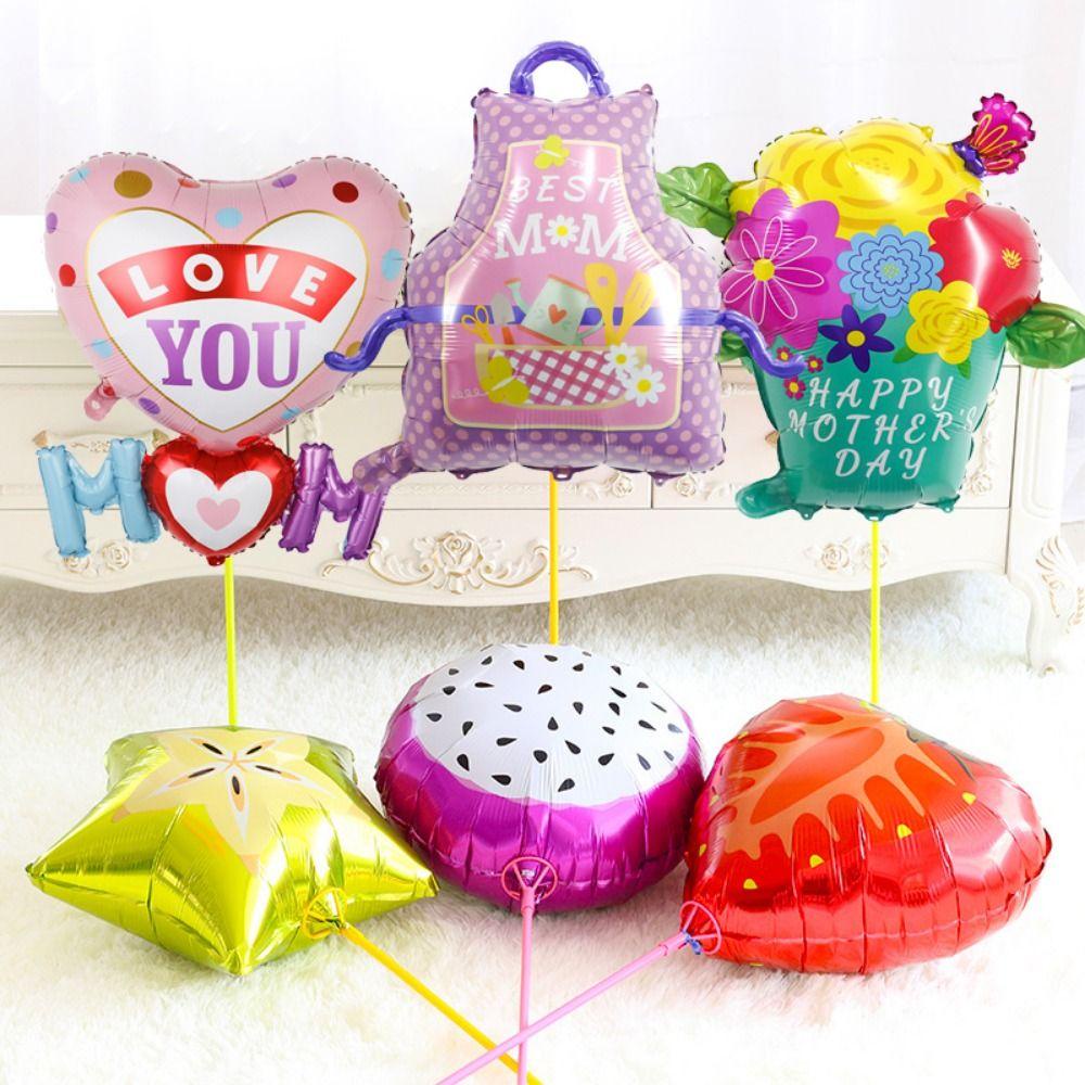 [Elegan] Balon Hari Ibu 20inch 2023kaca Film Aluminium Tiup Untuk Hadiah Ibu Balon Helium