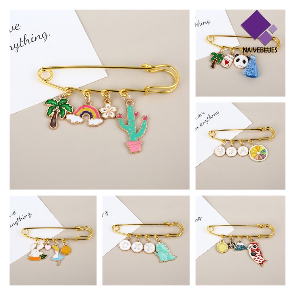 &lt; Naiveblues &gt; Pin Bros Bentuk Kreatif Bahan Alloy Tahan Karat Pin Pakaian Perhiasan Bros Rumah