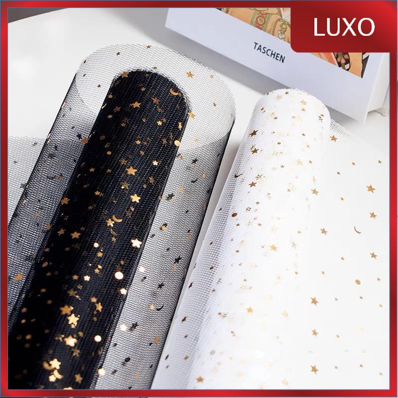 

LUXO - MS2 STAR Kertas Buket Jaring Roll Motif Bintang Bulan/Flower Wrapping Paper