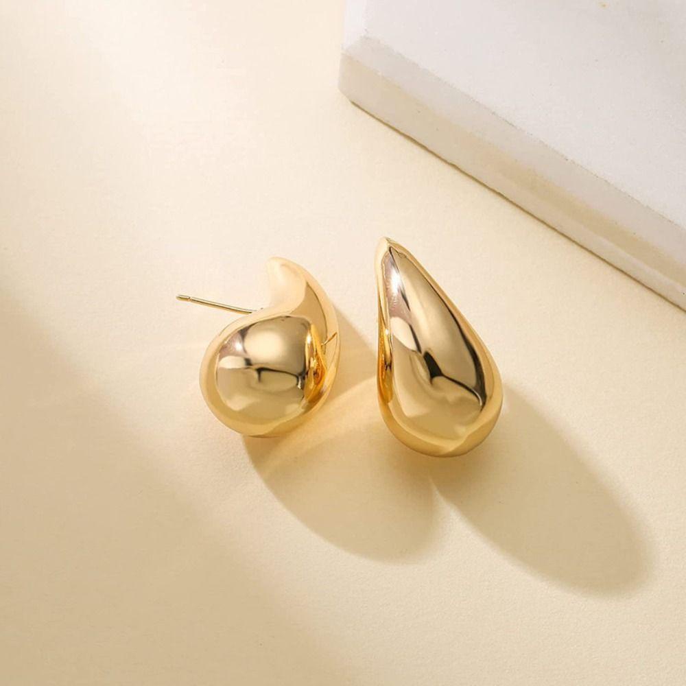 R-flower Drop Earrings Wanita Perhiasan Halus Ringan Stud Earrings