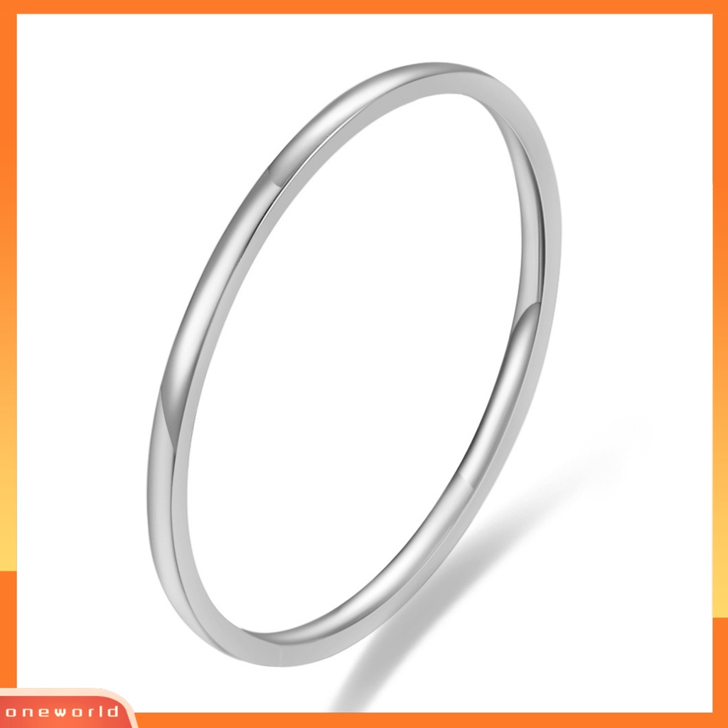 [EONE] Cincin Indah Eye-catching All-match Hias Glittery Titanium Steel Cincin Pasangan Sederhana Untuk Anniversary