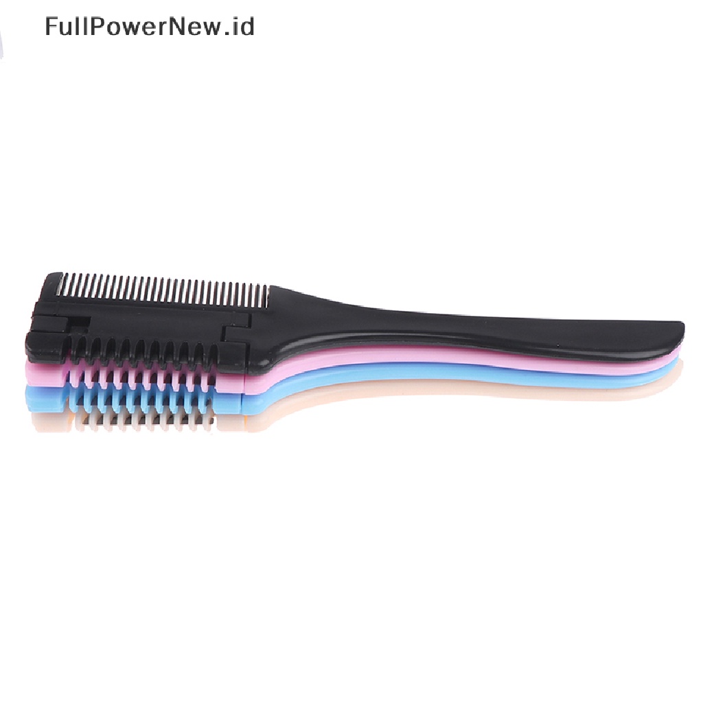 Power Double Sides Hair Cutg Penipis Rambut Cukur Sisir Trimmer Dengan Pisau DIY Tool ID