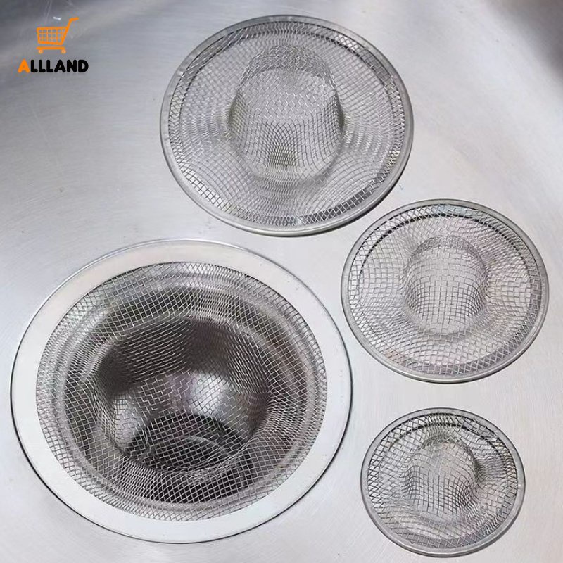 Topi Jerami Bulat Bentuk Saringan Wastafel Jaring Stainless Steel/Penangkap Limbah Wastafel Dapur Kamar Mandi Anti Blokir Stopper