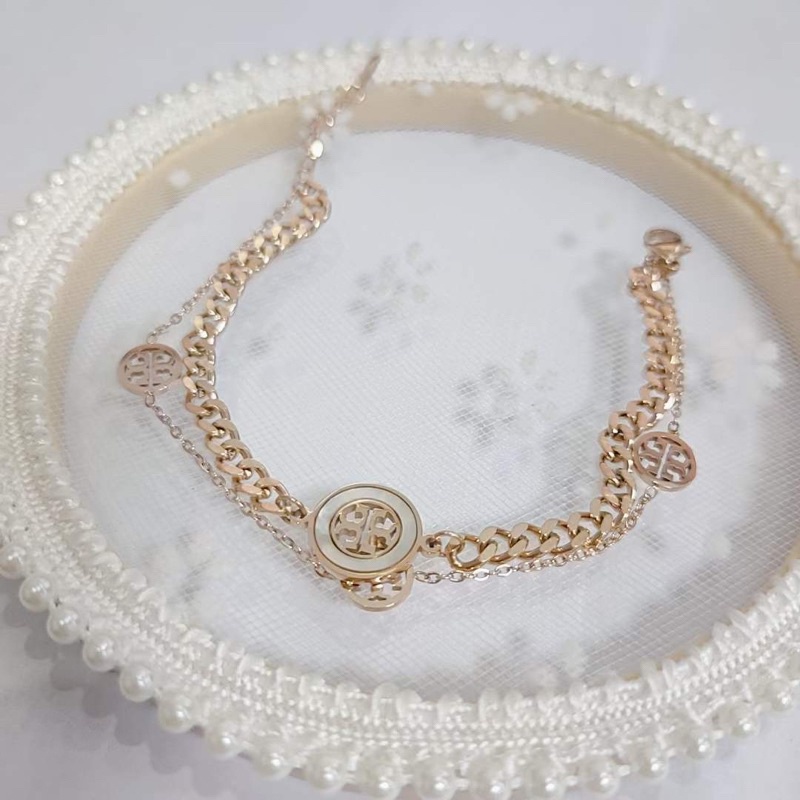 GROSIR Gelang tangan TR dua layer titanium stainless steel 316L import berkualitas anti karat bisa bayar di tempat COD