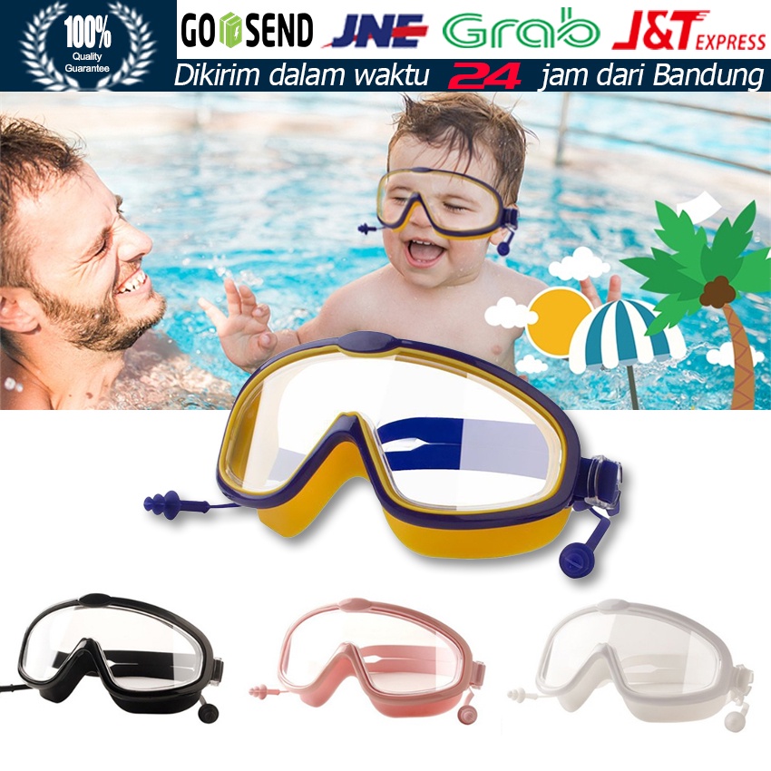 Kacamata Renang Anak Swimming Big Frame Anti Fog Anti Kabut HD Transparan