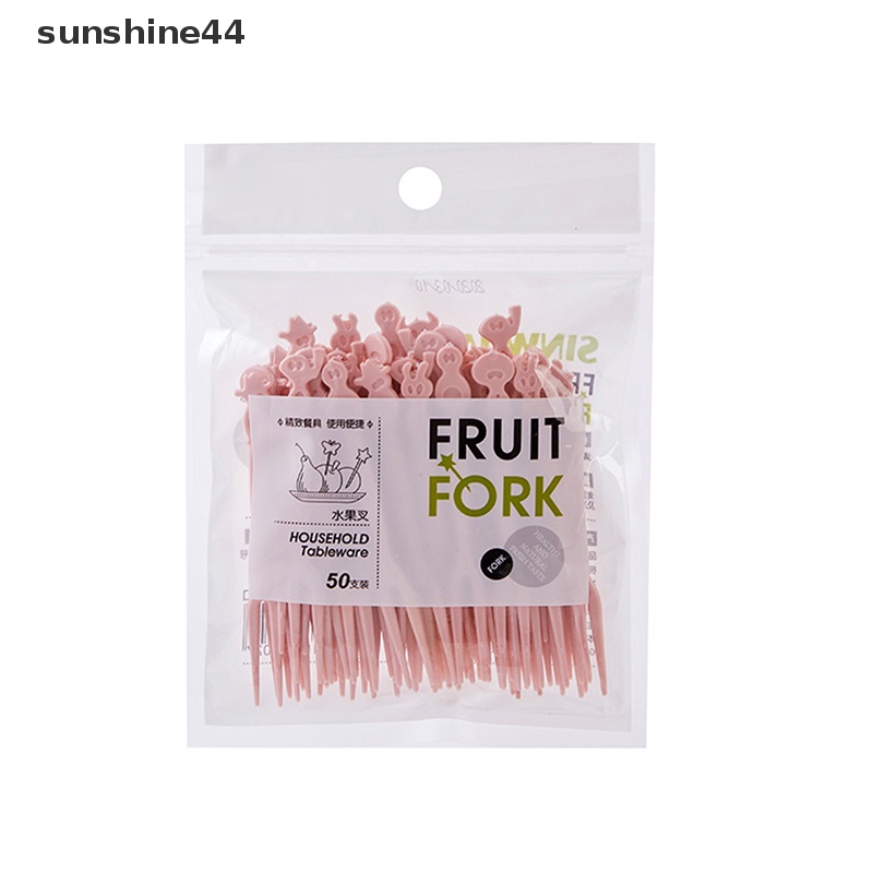 Sunshine 50pcs Mini Makanan Anak Buah Picks Garpu Lunch Box Aksesori Dekorasi Alat ID