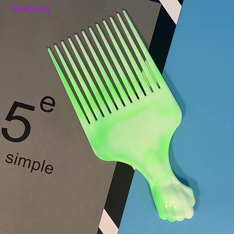 Newbaby Sikat Gigi Lebar Pick Comb Garpu Hairbrush Insert Comb Alat Styling Rambut Plastik ID