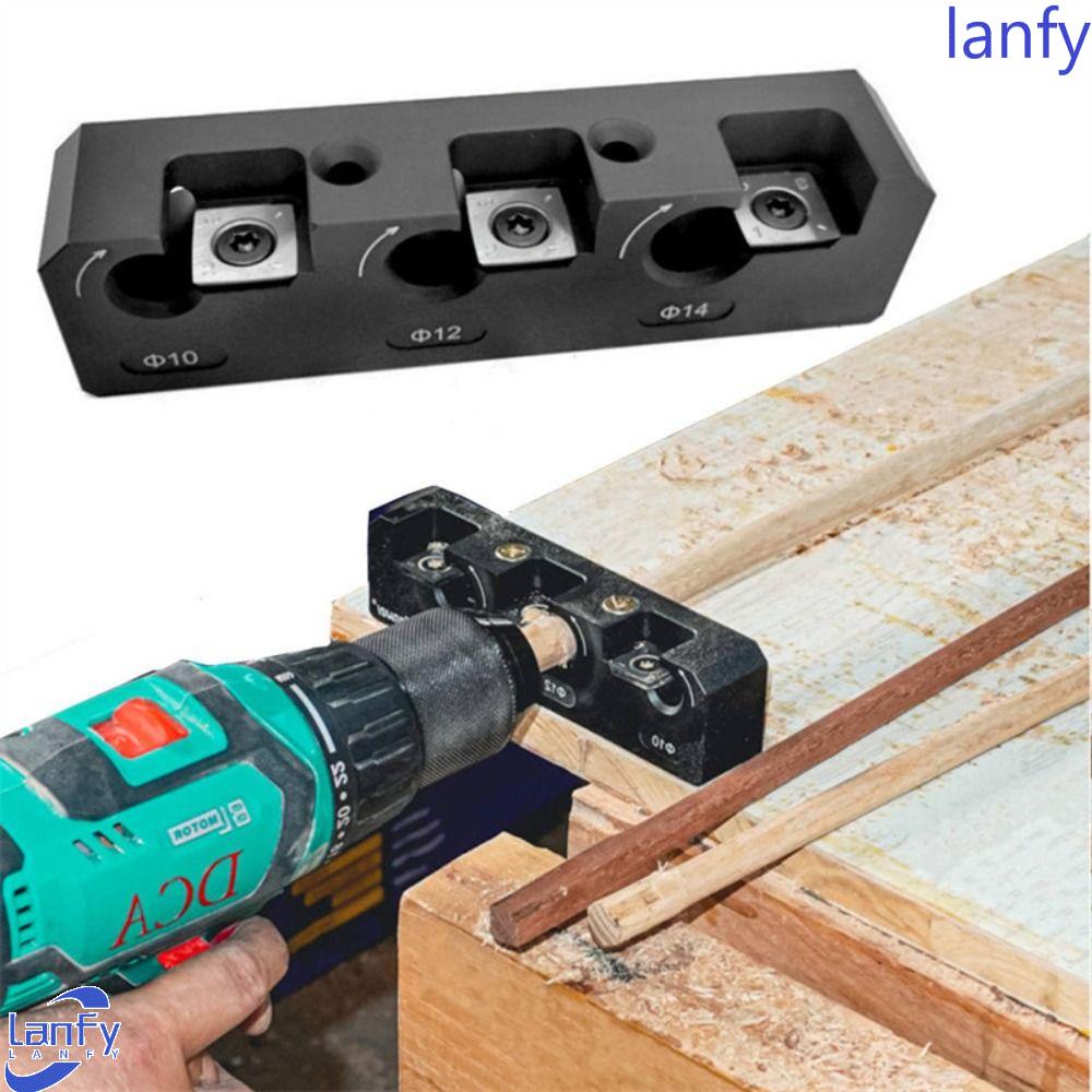 Lanfy Pembuat Dowel Pertukangan Metric Hole Locator Hole Puncher Doweling Jig Woodworking Dowel Pin