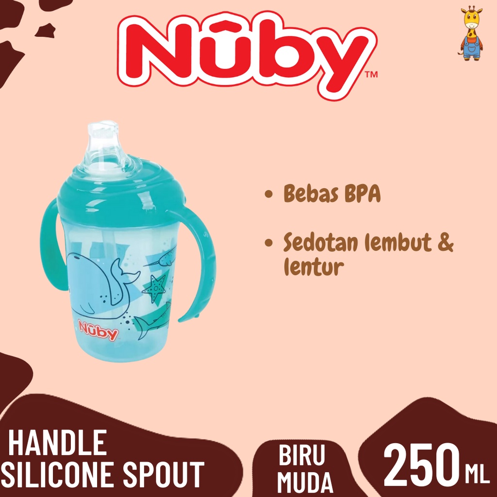 Nuby Handle Silicone Spout - Botol Minum