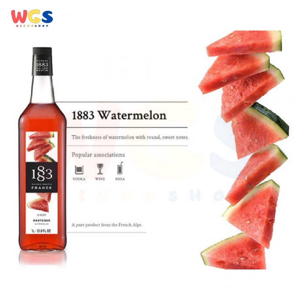 Syrup 1883 Maison Routin France Watermelon Flavored 33.8 fl oz 1ltr