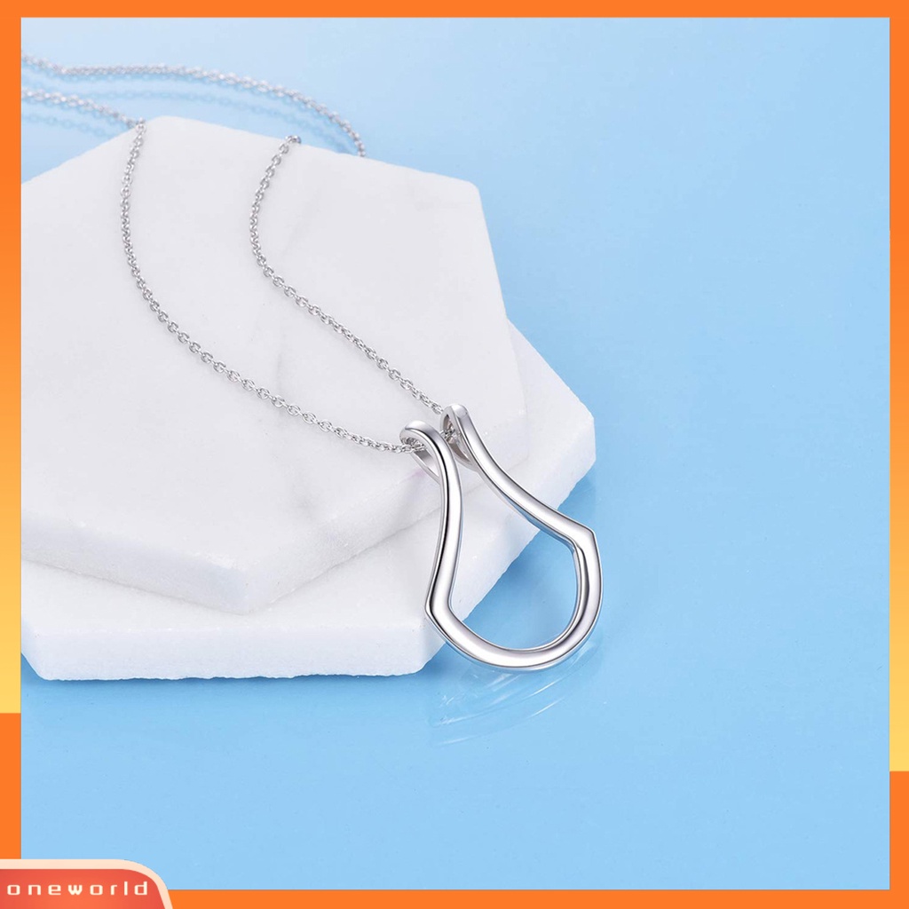 [EONE] Rantai Klavikula U-Shaped Permukaan Halus Electroplating Pendant Necklace Untuk Pakaian Sehari-Hari Perjamuan Pesta Pernikahan