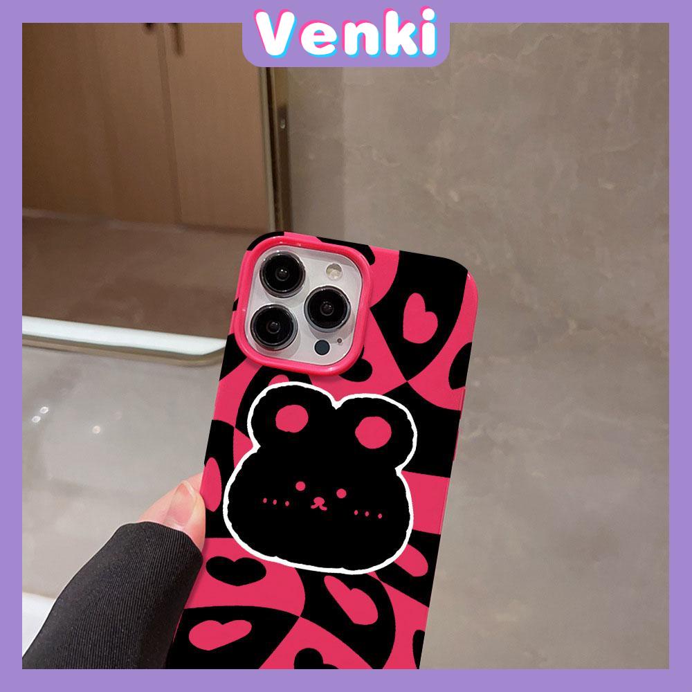 VENKI - For iPhone 11 iPhone Case Pink Glossy TPU Soft Case Shockproof Protection Camera Cute Cute Rabbit Compatible with iPhone 14 13 Pro max 12 Pro Max xr xs max 7Plus 8Plus