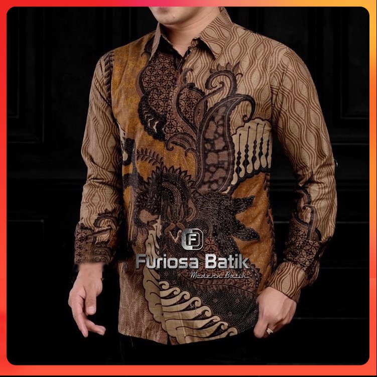 KEMEJA BATIK PRIA LENGAN PANJANG SIZE M L XL XXL BN