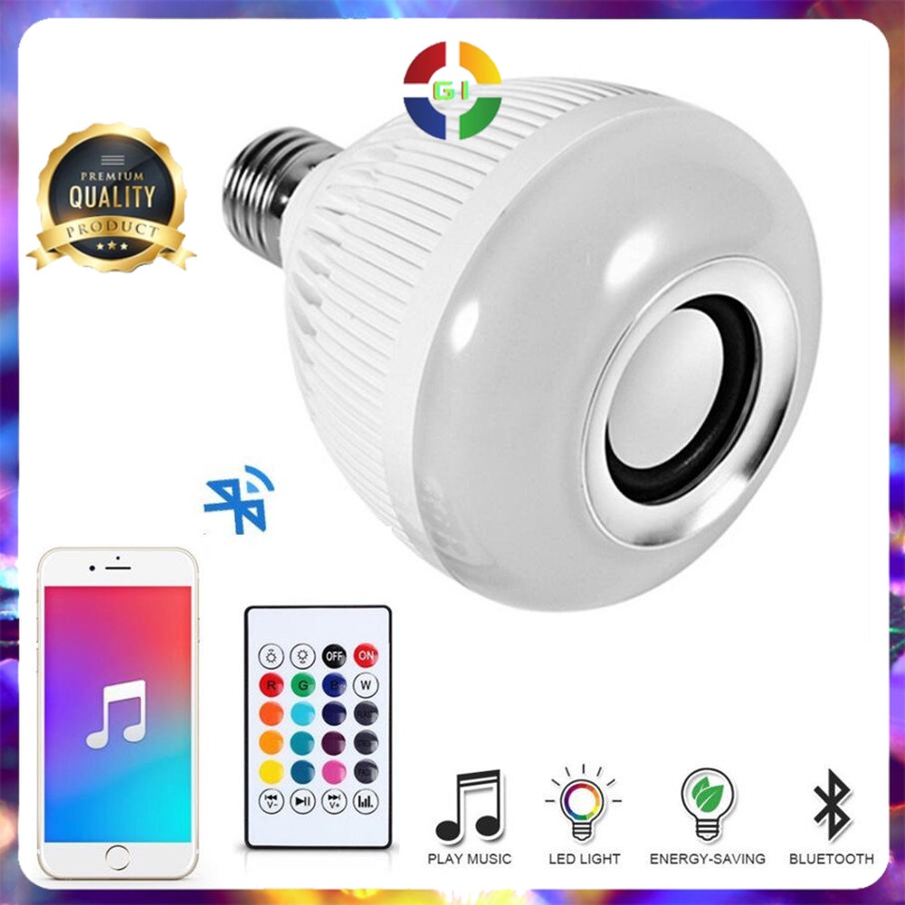 Bohlam LED RGB E27 6W with Bluetooth Speaker White