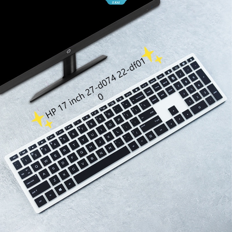 Silikon Keyboard Film Lengan Komputer Untuk HP 17inch 27-d074 Desktop 22-df010 Tahan Air Dan Tahan Lembab Film Pelindung Cakupan Penuh [ZK]