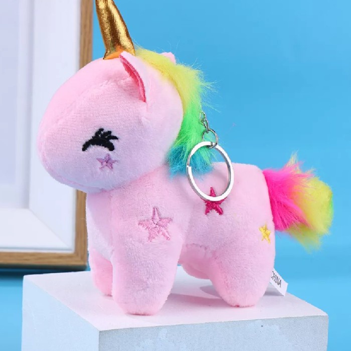 Gantungan Tas Unicorn Anak Boneka Lucu Pink Hiasan Aksesoris