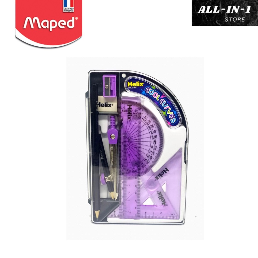 

Maped Helix Maths Set Cool Curves 9Pcs Asscol