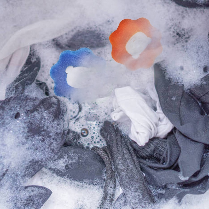 Spons Bentuk Bola Busa Spons Pembersih Pakaian / Spons Filter Mesin Cuci Penghilang Bulu Rambut Pakaian