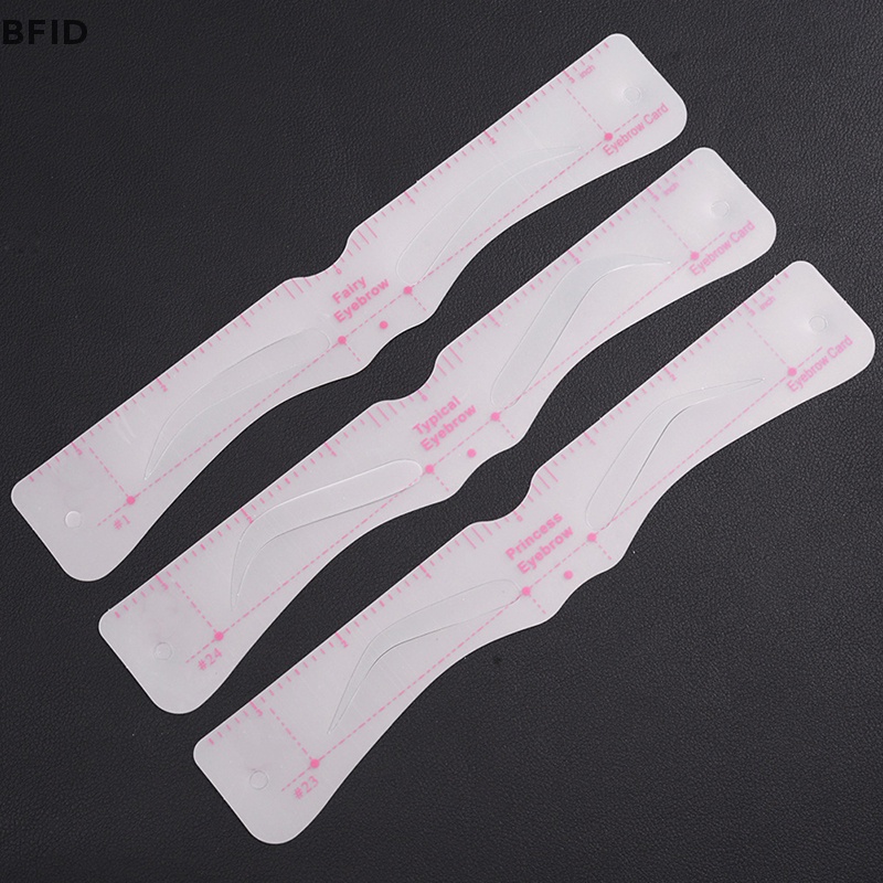 [BFID] 24gaya Fixable Brow Stencil Grooming Shaper Template Set Reusable Stiker Alat Make Up Untuk Eye Brow Stamp Pen Pensil Kosmetik [ID]