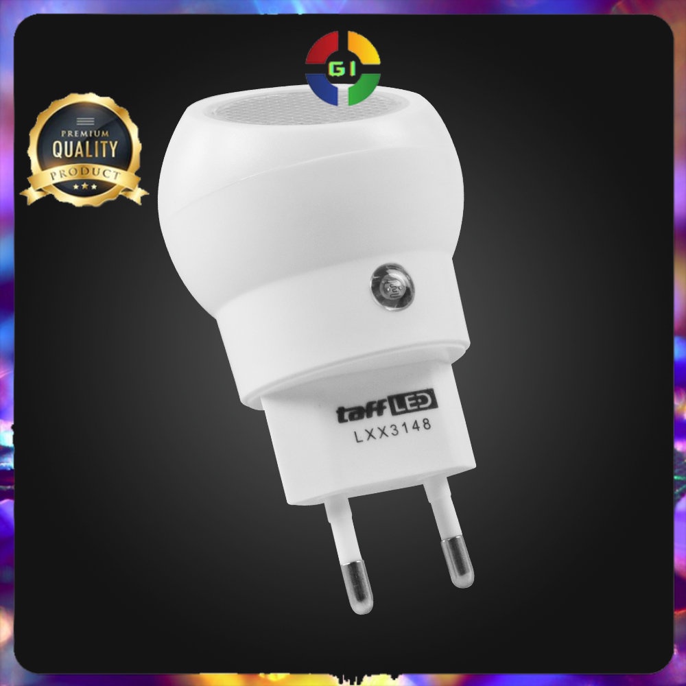 Lampu Tidur LED EU Plug Sensor Cool White 240V 0.5W White