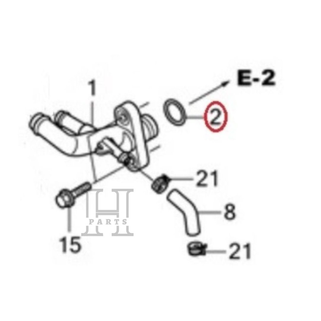 ORING JOINT PIPA T RADIATOR O-RING 15.4X2 PCX VARIO 125 150 ESP 12207-KWN-901 ASLI ORIGINAL AHM HGP HONDA