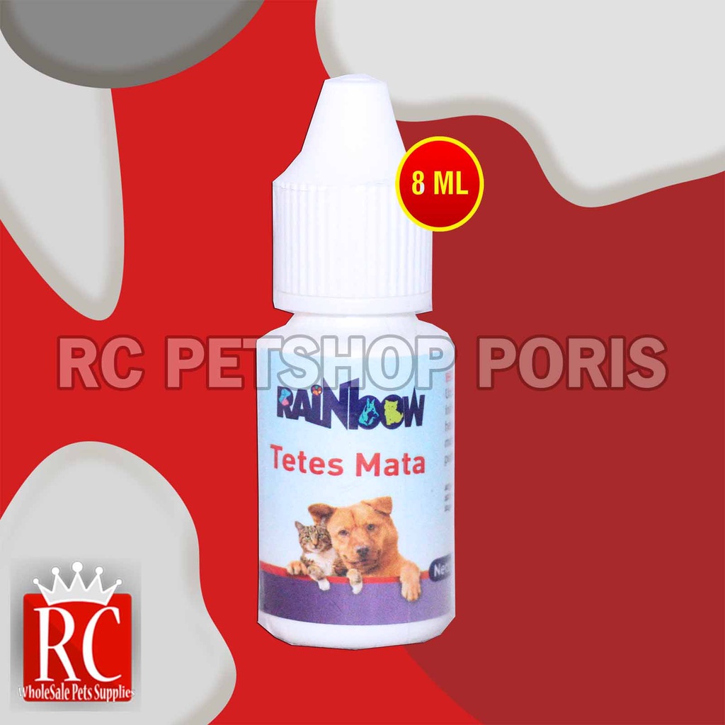 Obat Tetes mata Kucing Anjing kelinci Mata merah Radang Rainbow 8 Ml