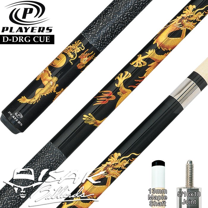 Players D-DRG Dragon Pool Cue - Maple Billiard Stick Biliar Player USA