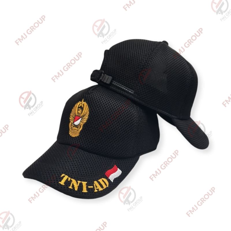 Topi Tactical / Lapangan Bordir TNI AD bahan Doublemesh