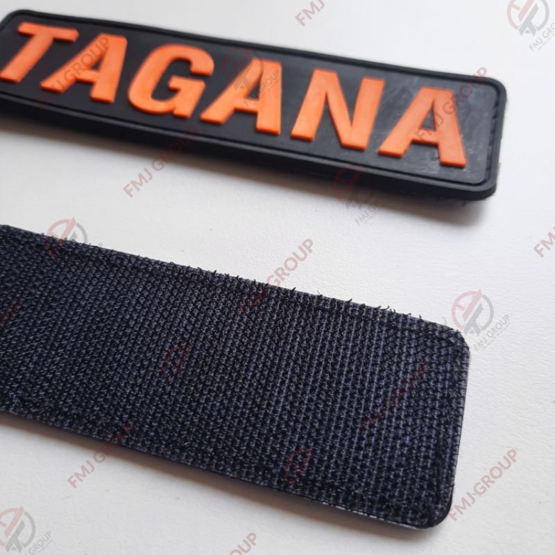 Patch Rubber Karet TAGANA Velcro Perepet / Emblem Nametag TAGANA