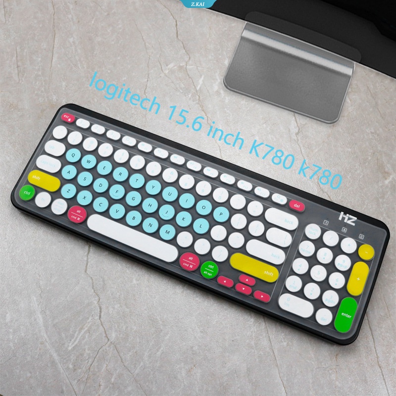 Case Keyboard Komputer Silikon Tahan Debu Untuk Logitech 15.6 Inch K780 K780 Kualitas Tinggi Cakupan Penuh Tahan Air Film Pelindung [ZK]