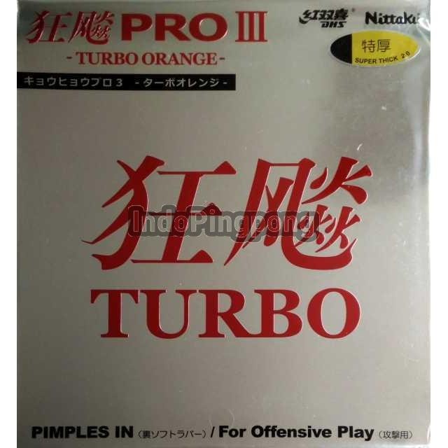 Nittaku Hurricane Pro III Turbo Orange  Rubber Karet NH3 3 - Hitam