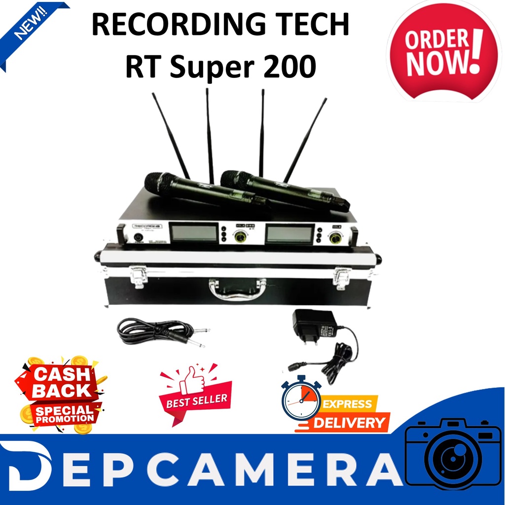 Recording Tech RT Super 200 Super200 Wireless Microphone 2 Channel
