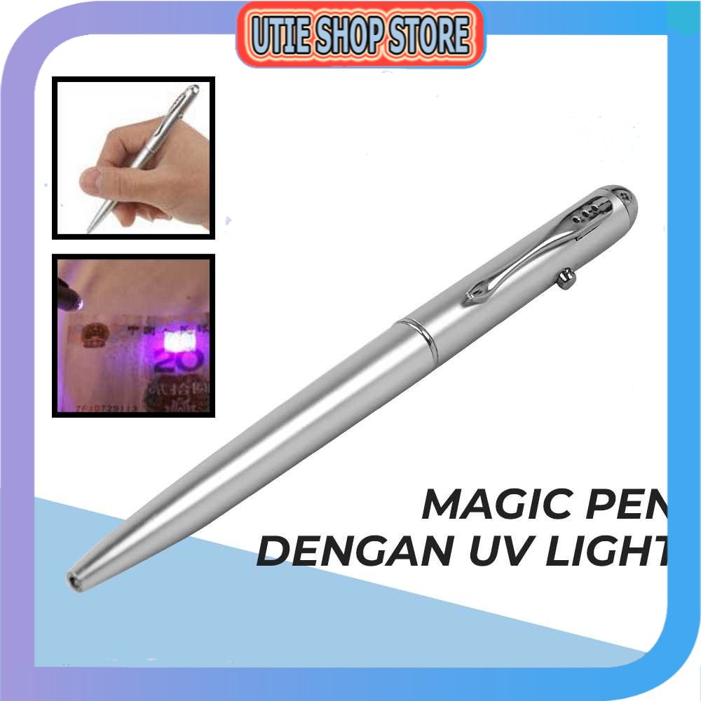 

UTIE STORE - Pena Tinta Invisible Magic Pen dengan UV Light - HY-0812