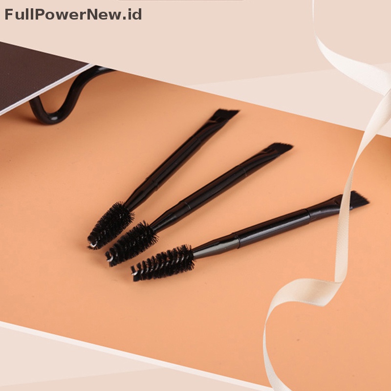 Power 10PCS Sikat Alis Kepala Ganda Sisir Bulu Mata Alat Aplikator Eyeliner ID