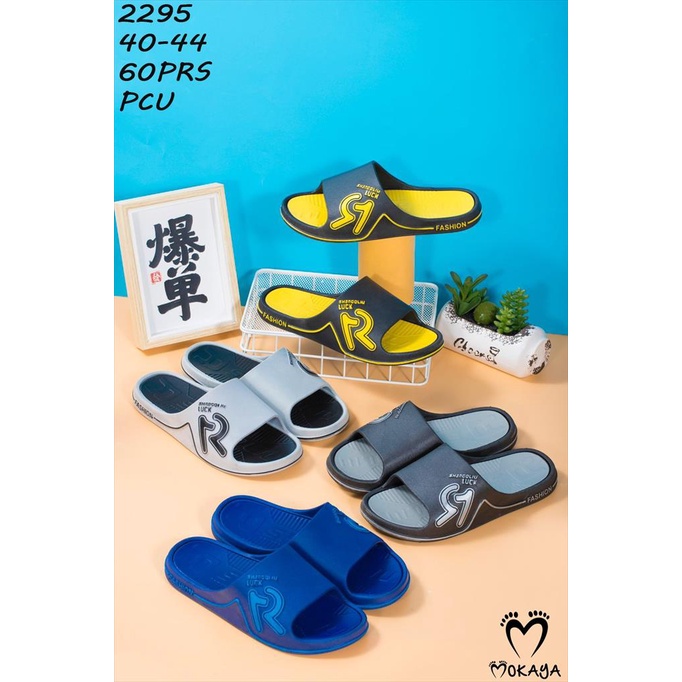 Sandal Slop Karet PCU Pria motif Shangoliu LUCK Import MKY 2295 40-44