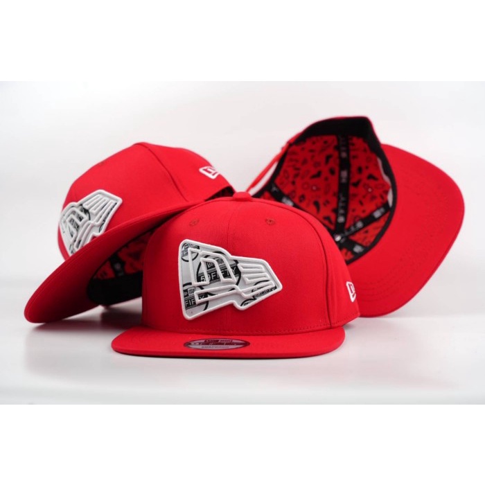Topi Snapback Original Import New Era Baseball Cap Fashion Pria - Merah