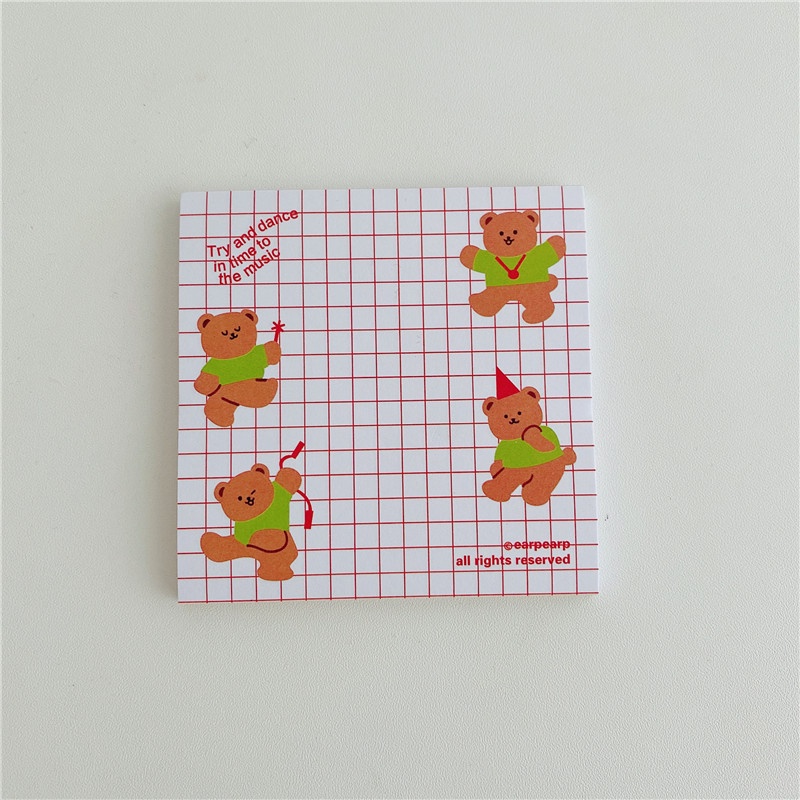 [20Gaya] 50lembar Ins Gaya Kartun Crocodile Snack Crayon Pola Memo Lucu Pesan Catatan Anti Lengket Siswa Handbook