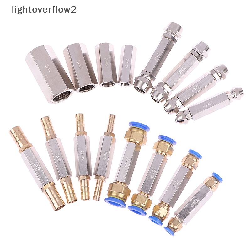 [lightoverflow2] Pneumatic Check Valve OD Selang One Way Valve Air Kompresor Pipa Fitg Adapter [ID]