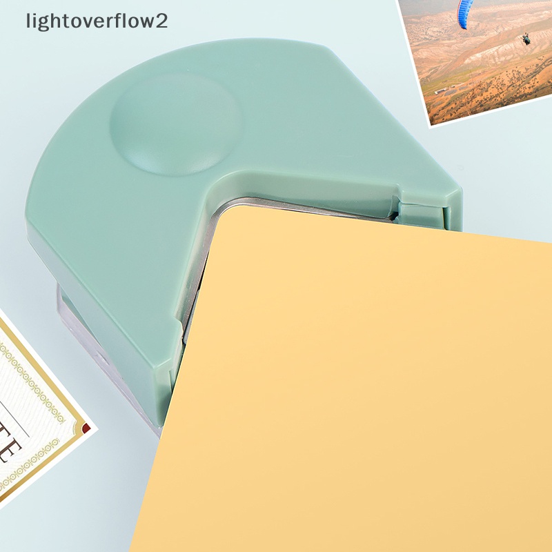 [lightoverflow2] Mini Portable Corner Rounder Kertas Trimmer Punch DIY Kertas Kartu Foto Cutg Perlengkapan Kantor Cutg Corner Photo Card Trimmer [ID]