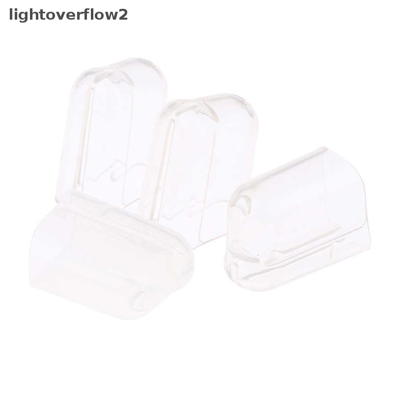[lightoverflow2] 4pcs Toothbrush Cover Penutup Pelindung Kepala Sikat Gigi Case Lids Cap Travel Suit [ID]