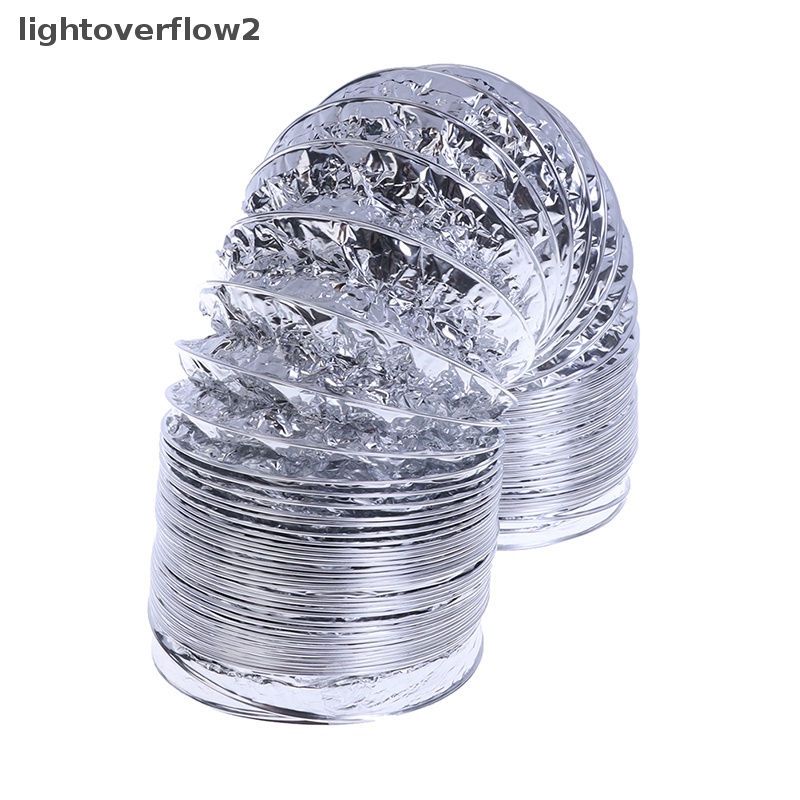 [lightoverflow2] Selang Ventilasi Udara Pipa Ventilator Aluminium 4inch Flexible Exhaust Duct 1.5M [ID]