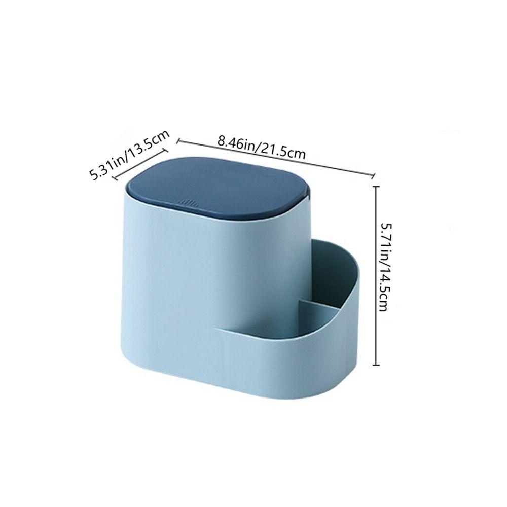 [Elegan] Tempat Sampah Plastik Multifungsi Portable Desktop Storage Box Push-Type Waste Bin