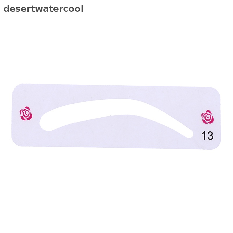Deid 24pcs Stensil Alis Grooming Shaper Tahan Lama Template Makeup Wanita Kartu Alis Martijn